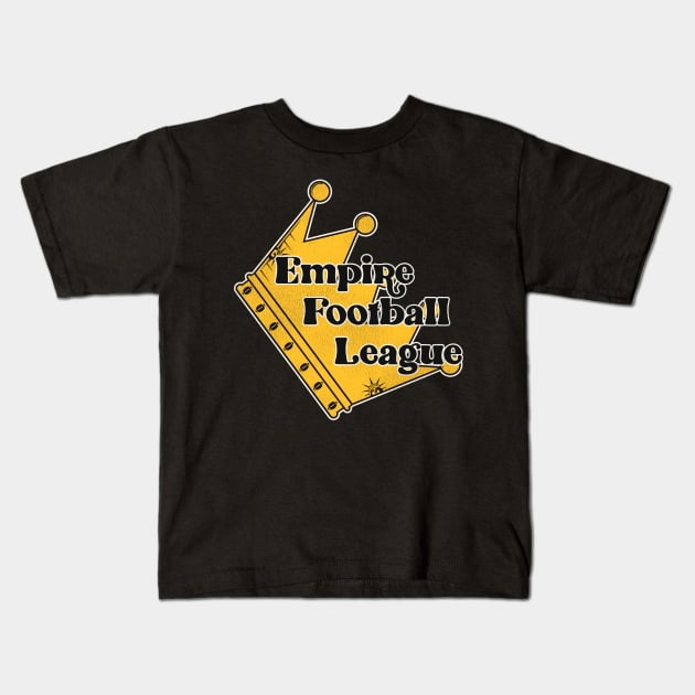 Defunct Empire Football League Kids T-Shirt by Defunctland